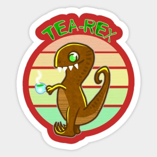 Tea Rex T-Rex Green Tea Black Tea Oolong Matcha Sticker